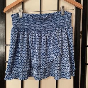 Zara blue mid rise skirt